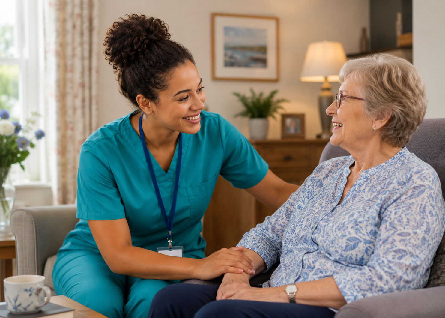 A care professional offering compassionate support